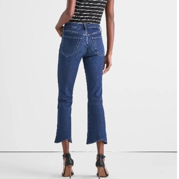 lace up bridgette crop flare jean in tigris - Picture 3 of 4